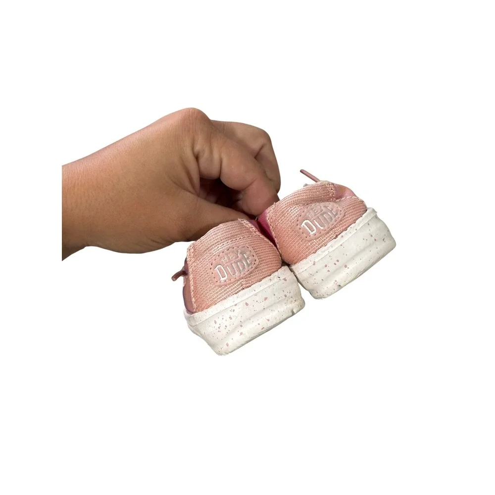 Hey Dude Wendy Sparkle Star Pink Purple Glitter Toddler Shoes Size K5